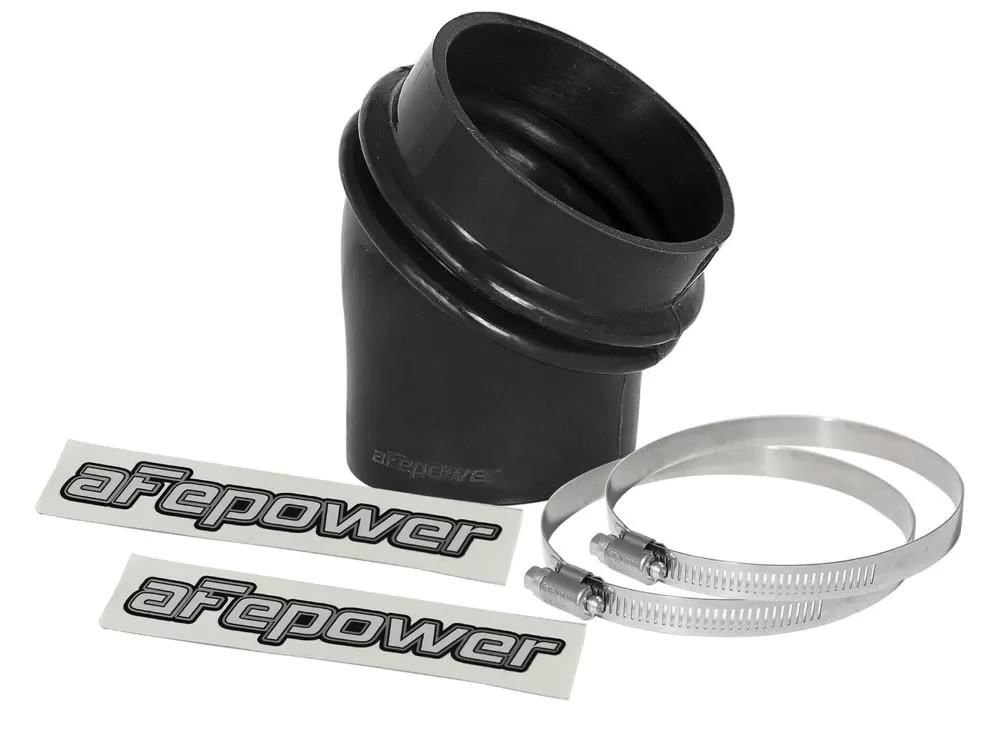 aFe POWER Magnum FORCE Cold Air Intake System (3 IN ID to 2-1/2 IN ID x 35 Deg.) Elbow Reducing Coupler - Black - 59-00089