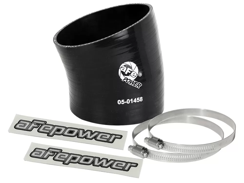 aFe POWER Magnum FORCE Cold Air Intake System (3-1/2IN ID to 3-1/4 IN ID x 15 Deg.) Elbow Reducing Coupler - Black - 59-00090