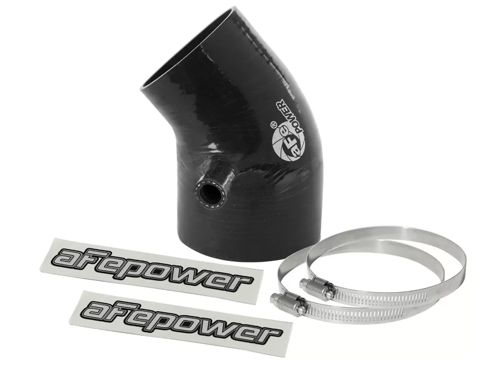 aFe POWER Magnum FORCE Cold Air Intake System Spare Parts Kit (3-1/4 IN ID to 2-13/16 IN ID x 40 Deg.) Elbow Reducing Coupler - Black - 59-00105