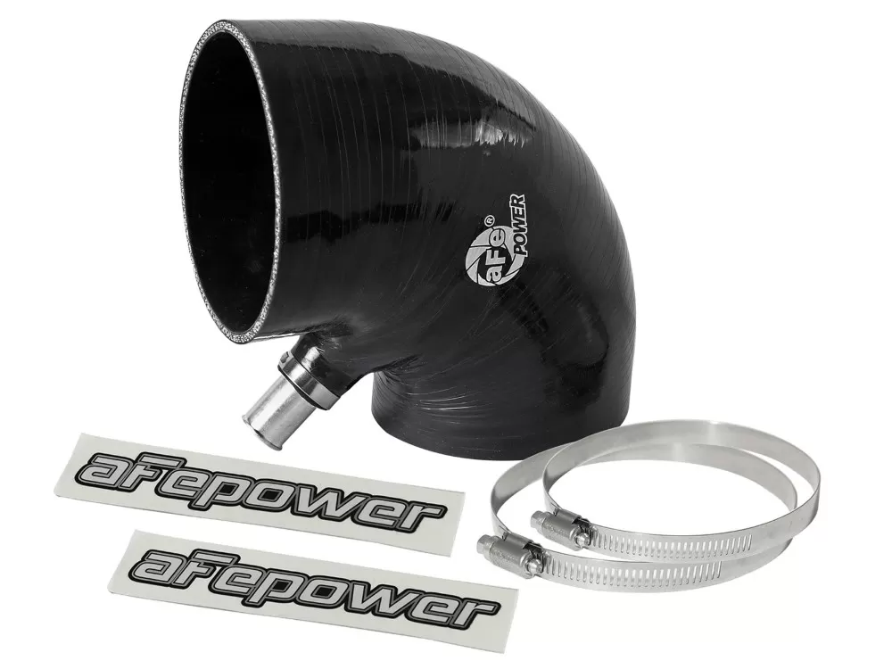 aFe POWER Magnum FORCE Cold Air Intake System (4 IN ID to 4-1/4 IN ID x 90 Deg.) Elbow Reducing Coupler - Black - 59-00113