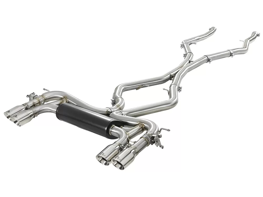 aFe POWER Mach Force-Xp 3-1/2" 304 Stainless Steel Catback Exhaust System BMW X5 M (F85)/X6 M (F86) 15-18 V8-4.4L (tt) S63 - 49-36341-P