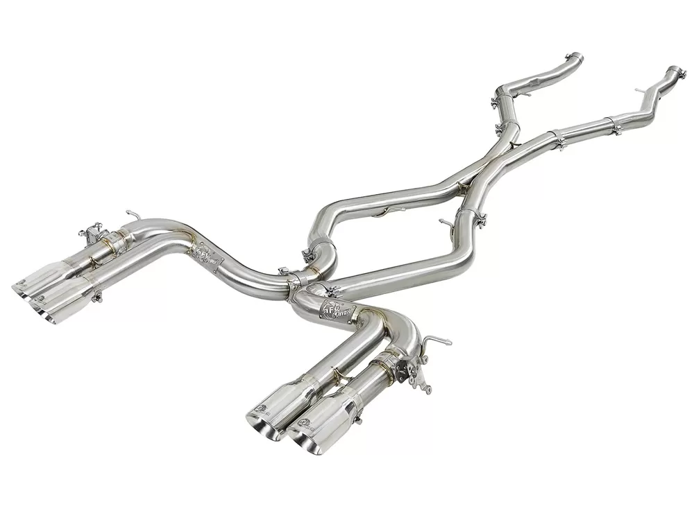 aFe POWER Mach Force-Xp 3-1/2" 304 Stainless Steel Catback Exhaust System BMW X5 M (F85)/X6 M (F86) 15-18 V8-4.4L (tt) S63 - 49-36342-P