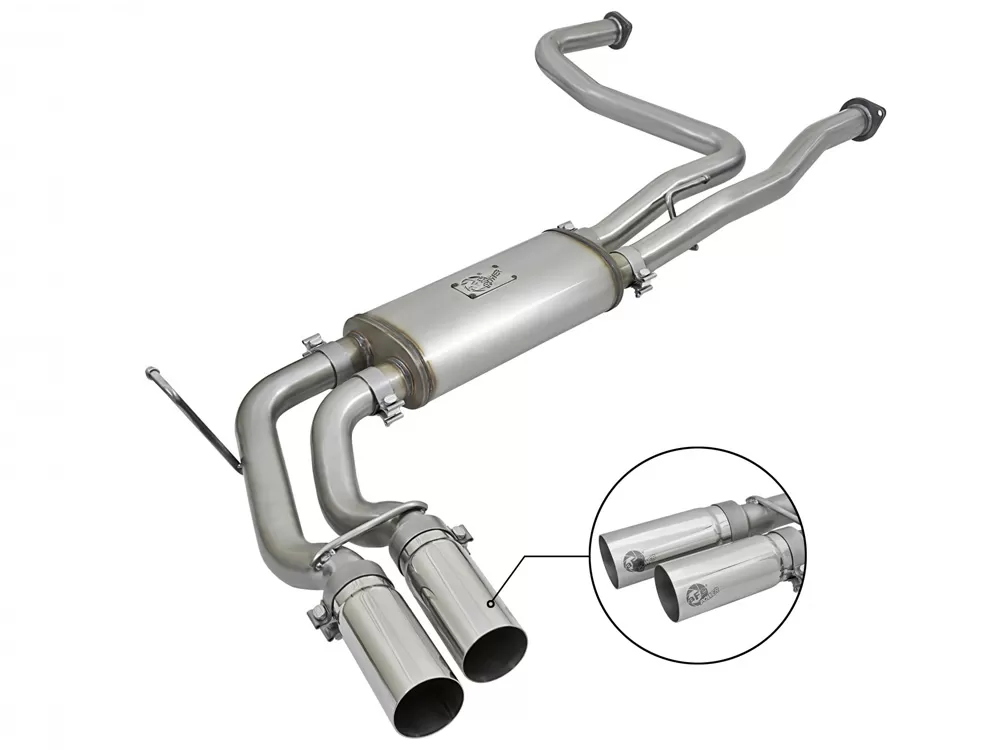 aFe POWER Rebel Series 2-1/2" 409 Stainless Steel Catback Exhaust System Nissan Titan 04-15 V8-5.6L - 49-46124-P