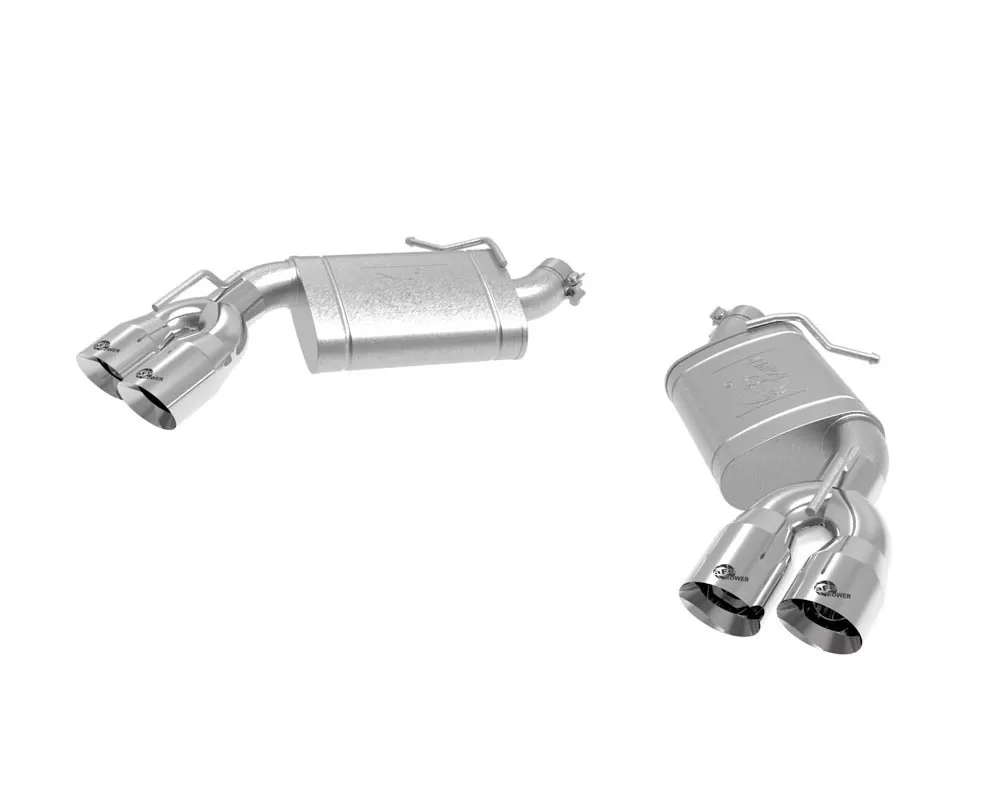 aFe POWER Mach Force-Xp 2-1/2 IN 409 Stainless Steel Axle-Back Exhaust System Polished - 49-44119-P