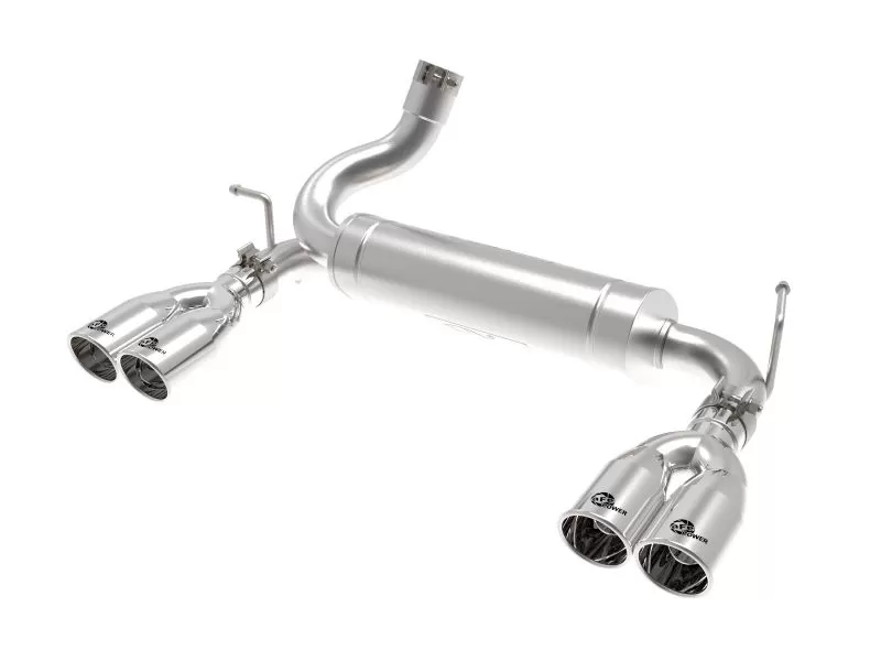 aFe POWER Rebel Series 2-1/2" 409 Stainless Steel Axle-Back Exhaust System Polished Jeep Wrangler (JK) 2007-2018 - 49-48086-P