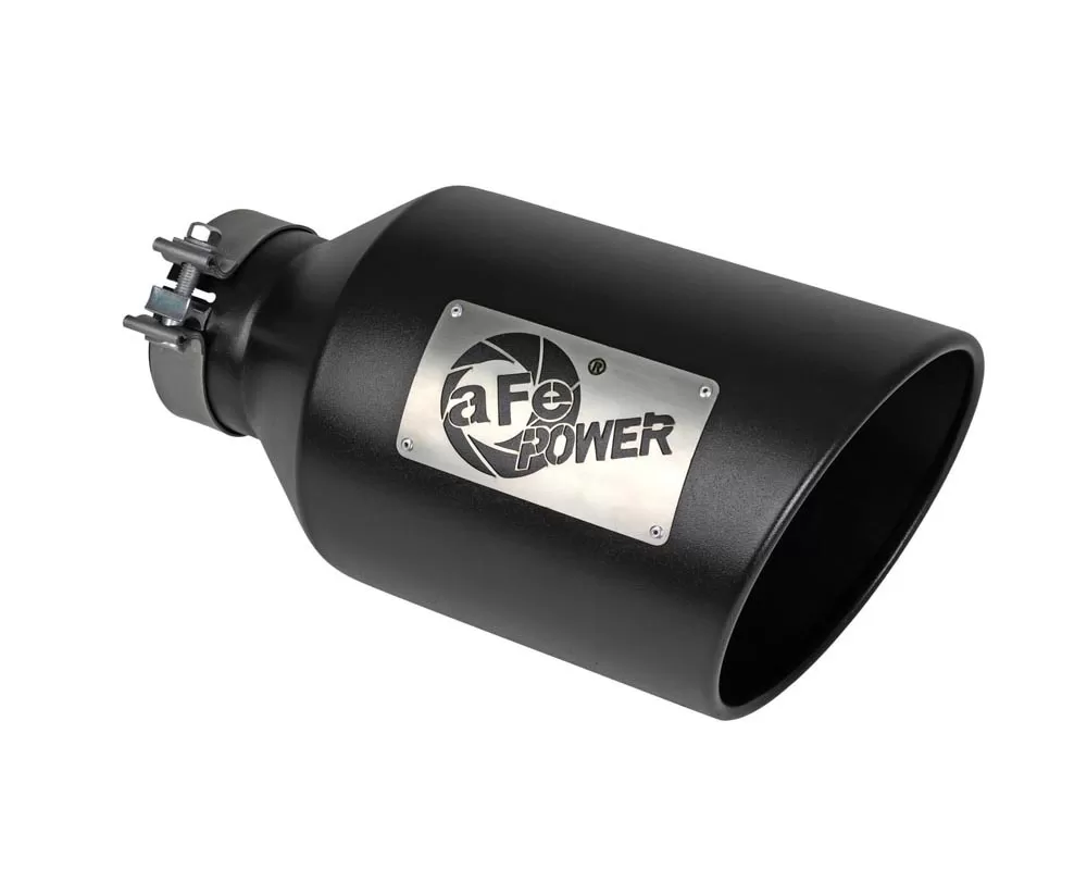 aFe POWER Mach Force-Xp 409 Stainless Steel Clamp-on Exhaust Tip Black - 49T40801-B15