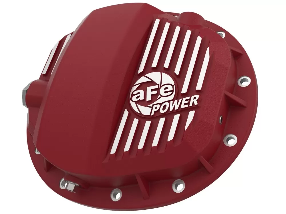 aFe POWER Pro Series Rear Differential Red Cover w/ Machined Fins GM Truck 2019-2020 - 46-71140R