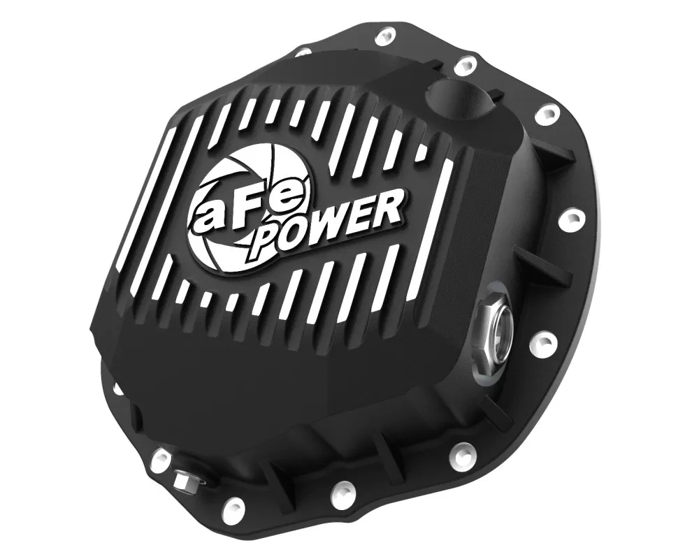aFe POWER Pro Series Rear Differential Cover w/ Machined Fins Black Chevrolet Silverado 2500 | Silverado 3500 | GMC Sierra 2500 | GMC Sierra 3500 2020 - 46-71260B