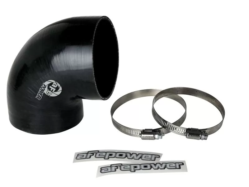 aFe POWER Magnum FORCE Cold Air Intake System Spare Parts Kit (3-3/4" ID to 3-1/2" ID x 90 Deg.) Elbow Reducing Coupler - Black - 59-00121