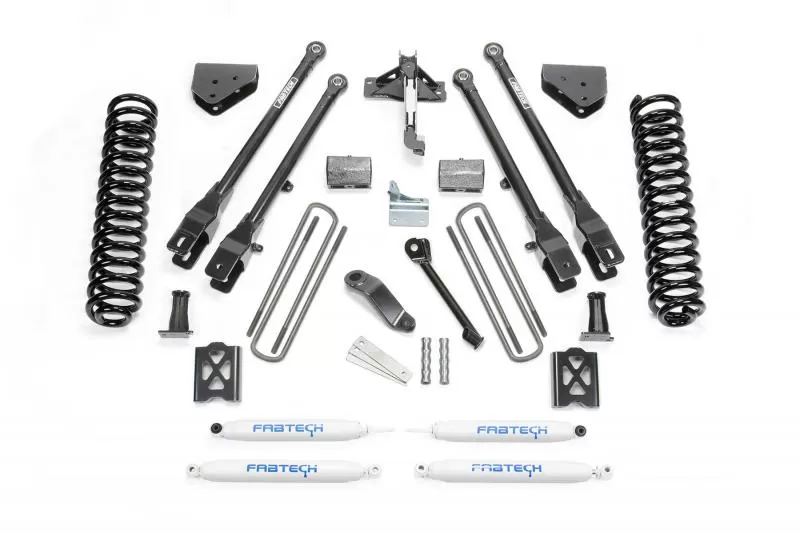 Fabtech 6" 4Link System w/Coils & Performance Shocks Ford F250 4Wd w/o Factory Overload 2005-2007 - K2013