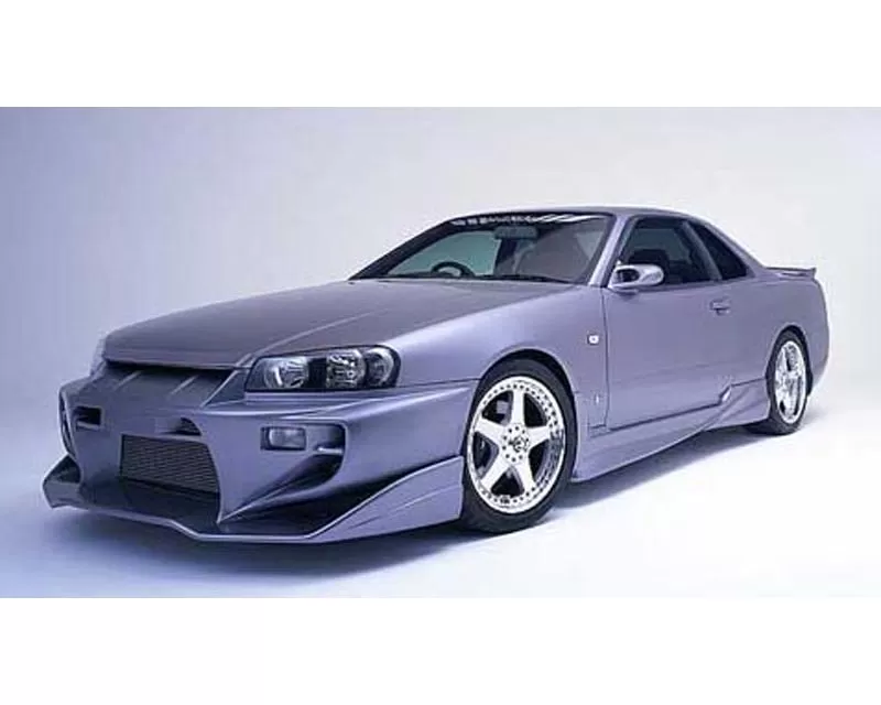 VeilSide 1999-2002 Nissan Skyline GT-S JDM ER34 C-I Model Front Bumper Spoiler (FRP) - AE063-01