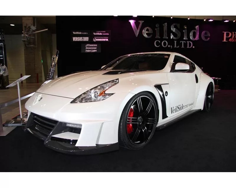 VeilSide 2009-2020 Nissan 370Z Ver. I Model FRP Top & Carbon Bottom Side Skirts (FRP/ CFRP) Pair (Does Not Fit Nismo Model) - AE105-02C