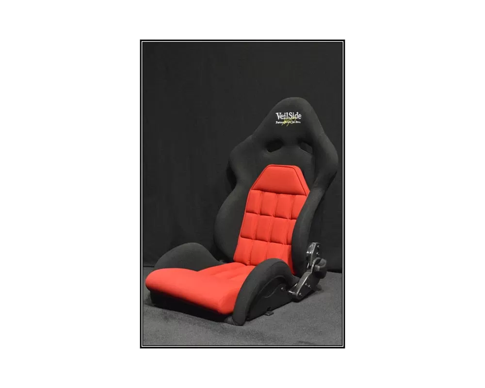 VeilSide D-1R Carbon Reclining Seat Black/Red - FA010-04REDC