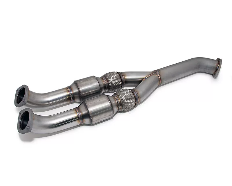 AMS Performance 90mm Midpipe with 76mm Exit Race Cats Nissan GT-R R35 2009-2021 RACE USE ONLY - ALP.07.05.0006-1