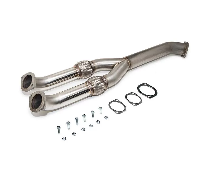AMS Performance 90mm Race Midpipe and 76mm Exit Non Resonated Y Pipe Nissan GT-R R35 2009-2021 - ALP.07.05.0003-2