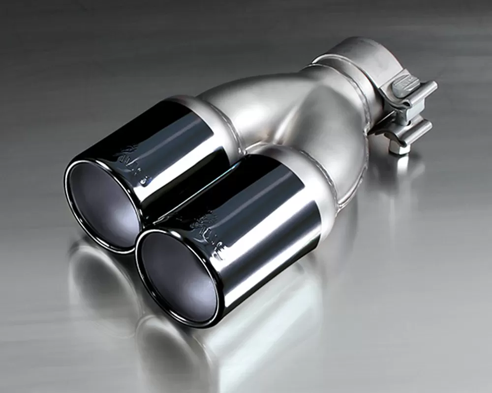 Remus Street Race Tip Set 76 mm Black Chrome With Integrated Valve BMW 428i F32 2.0L Coupe 14-15 - 086012 1604B