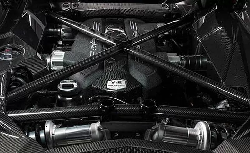 Lamborghini Aventador Carbon Fiber X-Frame Engine Bay Cover - lamboxbrace