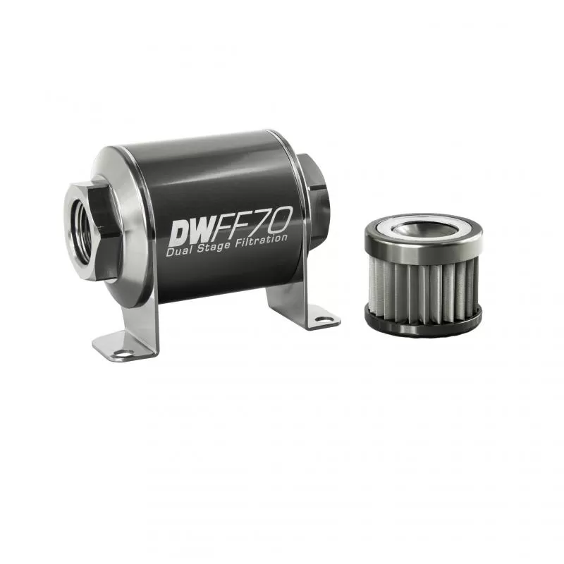DeatschWerks -10AN Female, 10 micron, 70mm In-line fuel filter kit - 8-03-070-010K