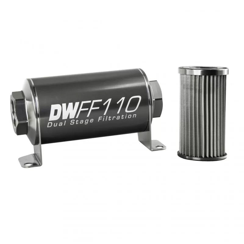 DeatschWerks -10AN Female, 10 micron, 110mm In-line fuel filter kit - 8-03-110-010K