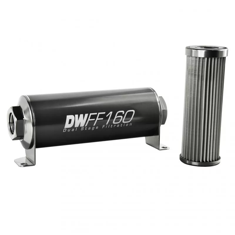 DeatschWerks -10AN Female, 10 micron, 160mm In-line fuel filter kit - 8-03-160-010K