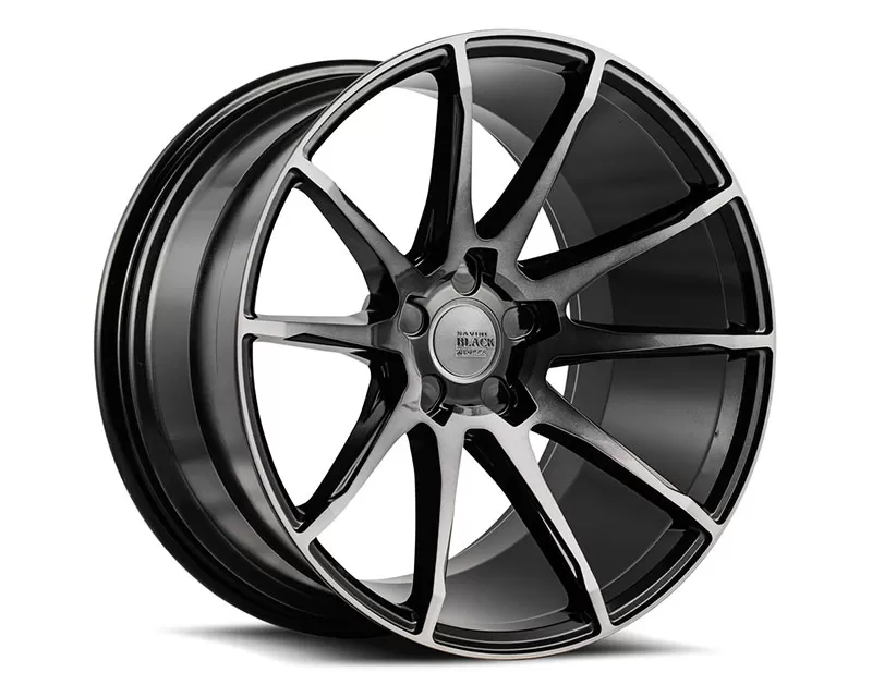 Savini di Forza Gloss Black with Double Dark Tint BM12 Wheel 22x9 5x112 36mm - BM12-22090512D3679