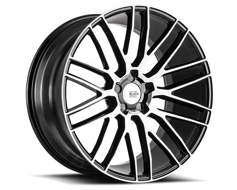 Savini di Forza Machined Black with Black Lip BM13 Wheel 22x10.5 5x120.65 53mm - BM13-22105547M5370