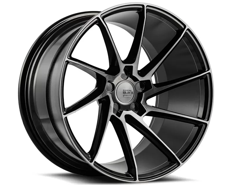 Savini di Forza Gloss Black with Double Dark Tint BM15 Left Wheel 22x10.5 5x120.65 53mm - BM15-22105547D5370L