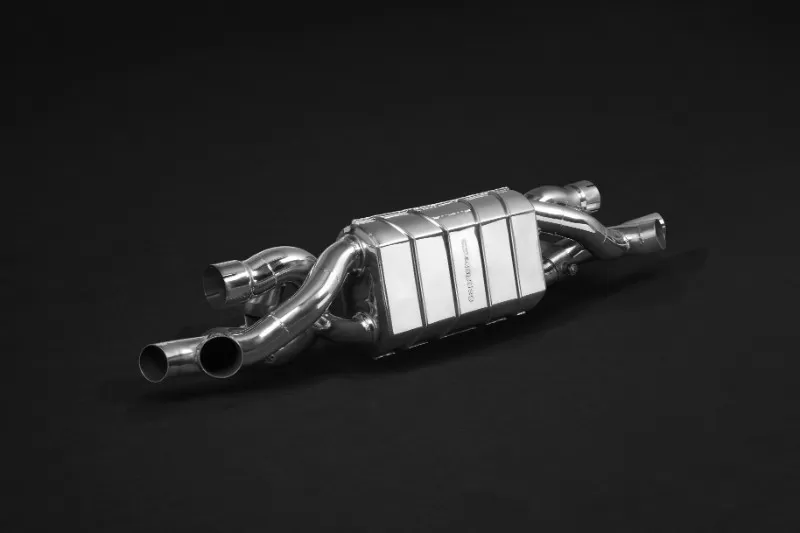 Capristo Exhaust Valved Exhaust Muffler w/CES-3 Remote Porsche 991 Turbo S 2012-2016 | Porsche 991.2 Turbo 2017-2019 - 02PO03903001
