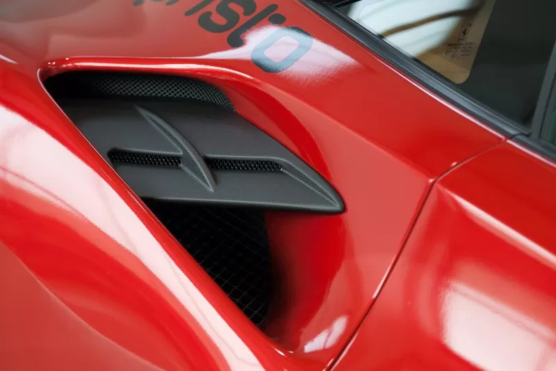 Capristo Exhaust Matte Carbon Side Air Intake Panels Ferrari 488 GTB | GTS 2015-2020 - 03FE08710010LM