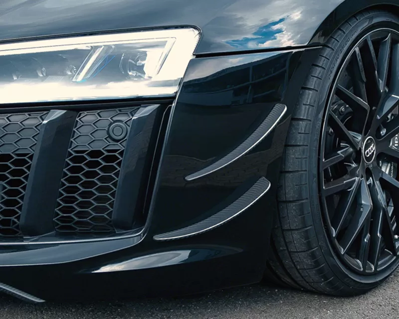 Capristo Gloss Carbon Front Fins Audi R8 V10 Plus 2015 | Audi R8 Gen2 V10 2016-2019 - 03AU00810006KG