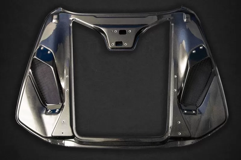 Capristo Exhaust Engine Bonnet Design S Carbon Fiber Ferrari 488 GTS | Pista | F8 Spider 2015-2019 - 03FE08710012LG