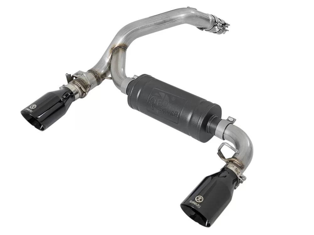 Takeda 3" Stainless Axle-Back Exhaust System w/ Black Tip Ford Focus RS 16-18 I4-2.3L (t) - 49-33104-B