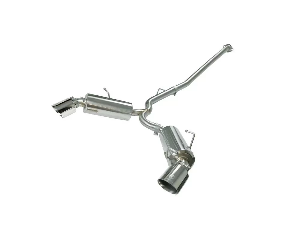 Takeda 2-1/2 IN 304 Stainless Steel Catback Exhaust System w/Polished Tip - 49-36023-1P