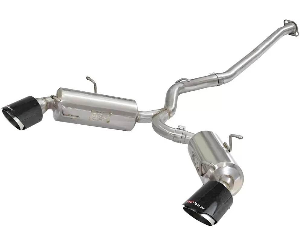 Takeda 2-1/2" Stainless Catback Exhaust System w/ Carbon Tips Scion FRS | Subaru BRZ | Toyota GT-86 2012-2020 - 49-36023-C