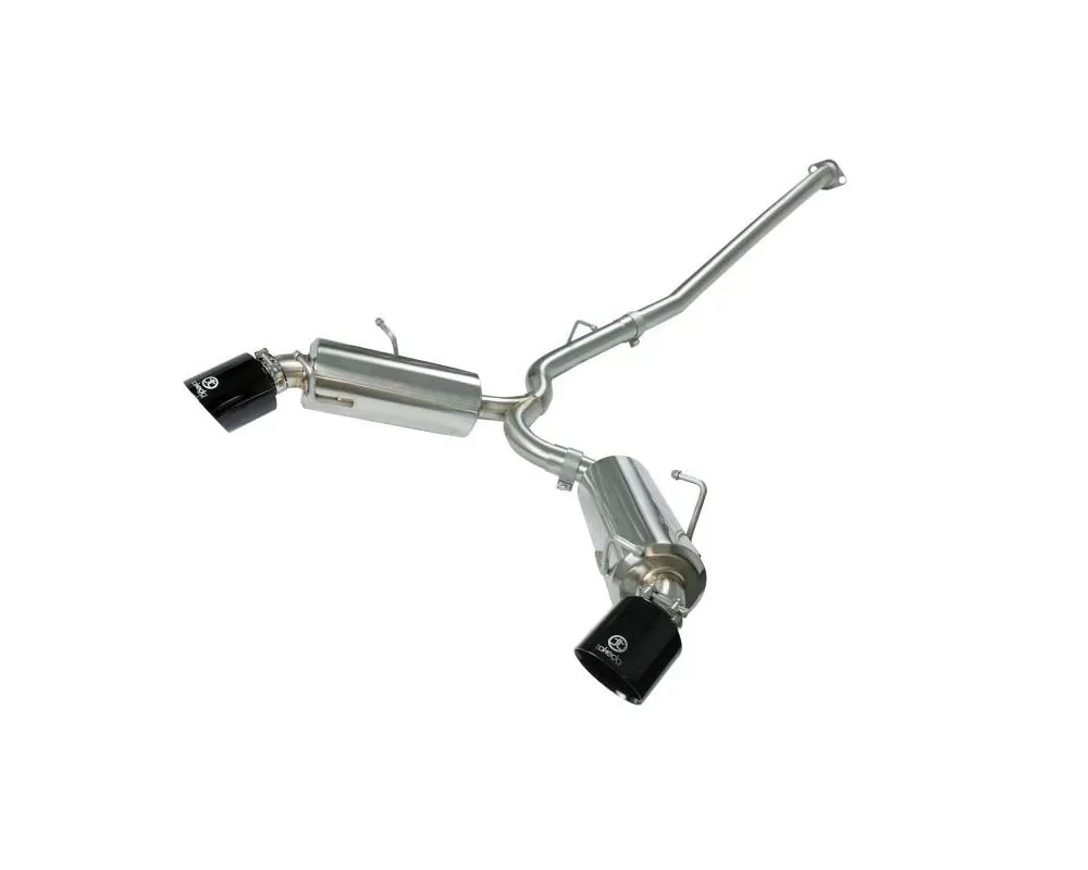 Takeda 2-1/2 IN 304 Stainless Steel Catback Exhaust System w/Black Tip - 49-36023-B