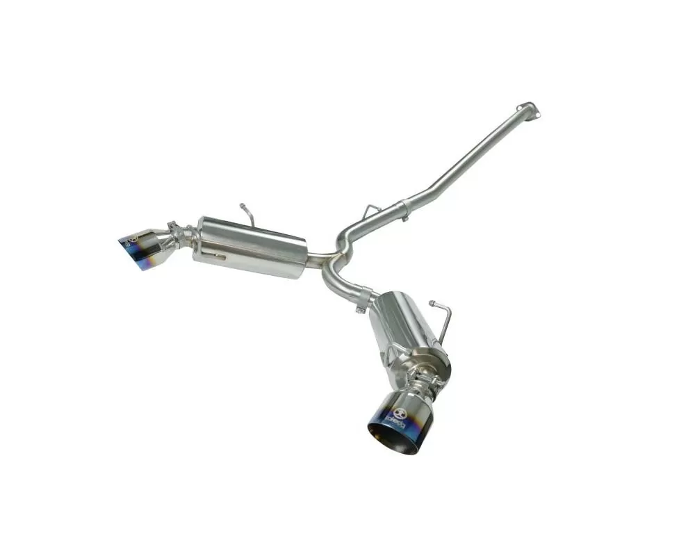 Takeda 2-1/2 IN 304 Stainless Steel Catback Exhaust System w/Blue Flame Tip - 49-36023-L