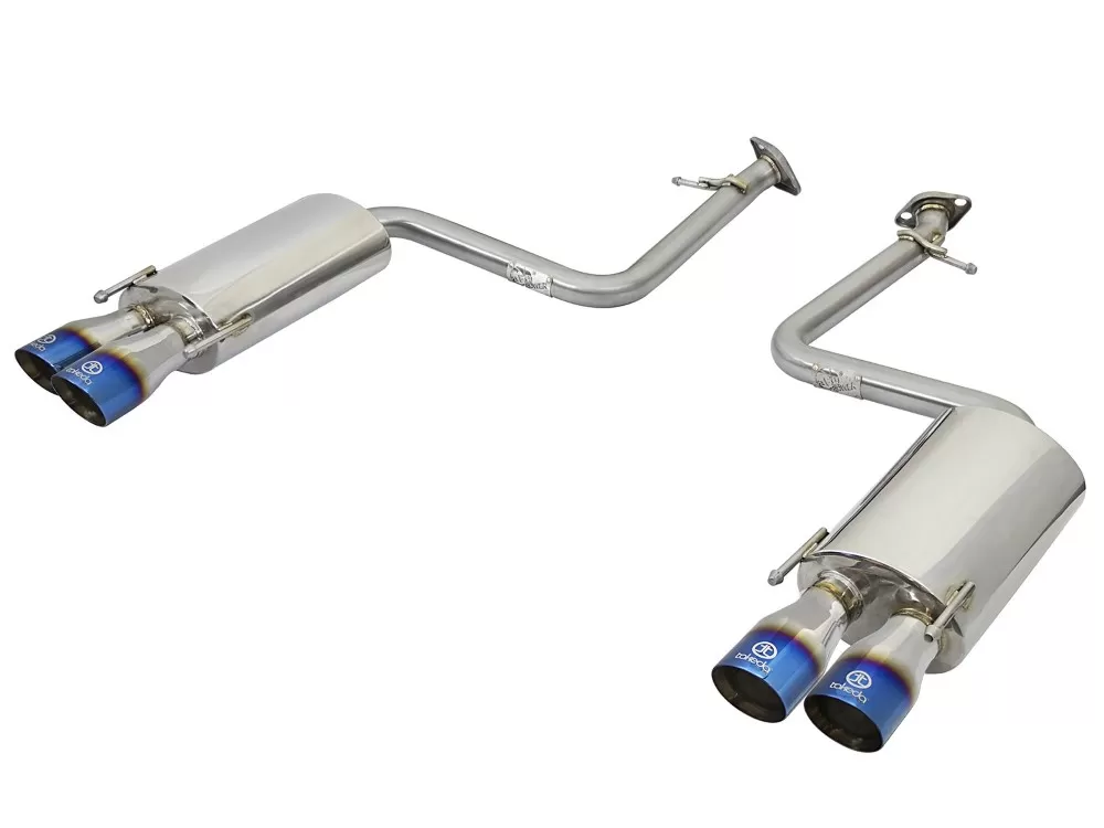 Takeda 2" Stainless Steel Axle-Back Exhaust System w/ Blue Flame Tip Lexus RC 200t/RC 300/RC 350 2015-2021 - 49-36037-L