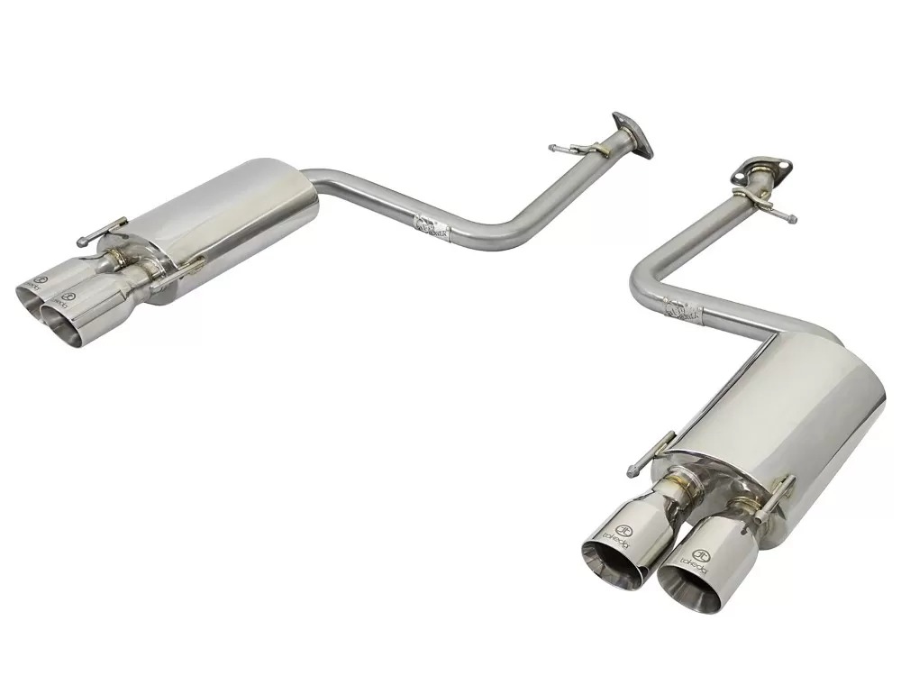 Takeda 2" Stainless Steel Axle-Back Exhaust System w/Polished Tips Lexus RC 200t/RC 300/RC 350 2015-2021 - 49-36037-P