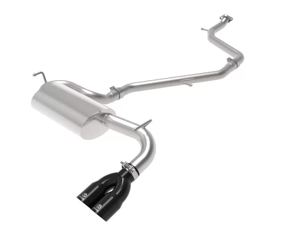 Takeda 2" to 2-1/2" 304 Stainless Catback Exhaust System w/ Black Tips Toyota C-HR L4 2.0L 2018-2021 - 49-36044-B