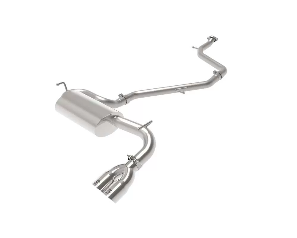 Takeda 2 IN to 2-1/2 IN 304 Stainless Steel Catback Exhaust System w/Polish Tip - 49-36044-P