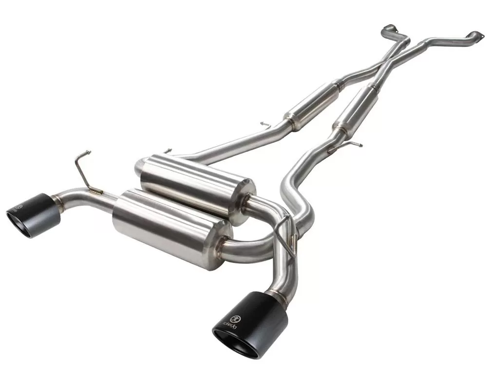 Takeda 2-1/2" 304 Stainless Catback Exhaust System w/ Black Tips Infiniti G37 | Q60 Coupe V6 3.7L 2008-2015 - 49-36103-B