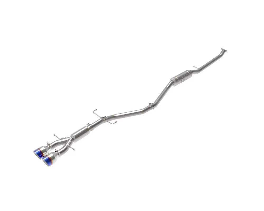 Takeda 2-1/2 IN 304 Stainless Steel Catback Exhaust System w/Blue Flame Tips - 49-36619-L