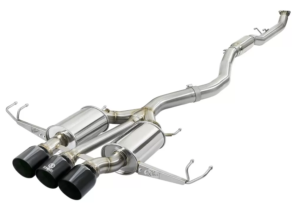 Takeda 3" Stainless Catback Exhaust System w/ Black Tips Honda Civic Type R 2017-2021 I4-2.0L (t) - 49-36623-B