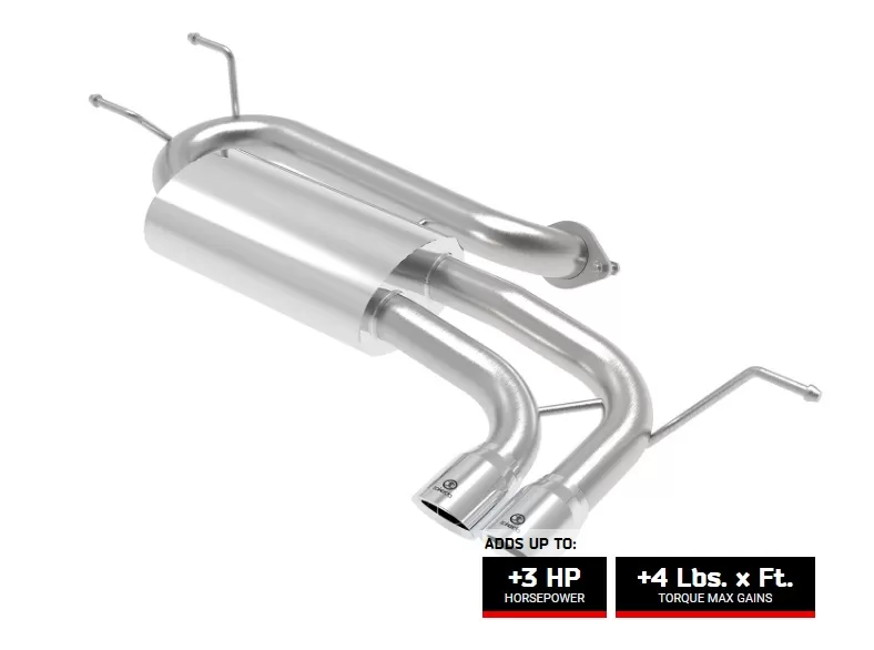 Takeda 2-1/2in to 2-1/4in 304 SS Axle-Back Exhaust w/ Polished Tip L4 2.0L Mazda Miata 16-23 - 49-37004-P
