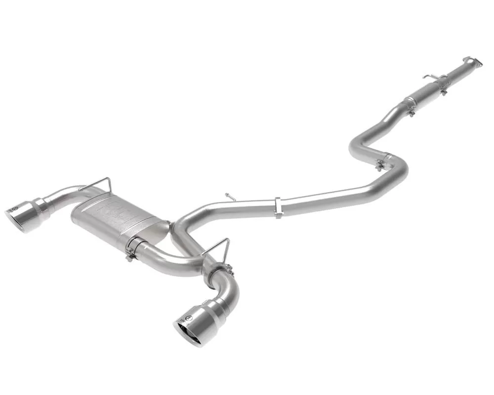 Takeda-ST 3" 304 Stainless Catback Exhaust System w/ Polished Tips Hyundai Veloster N L4 2.0L 2019-2021 - 49-37010-P