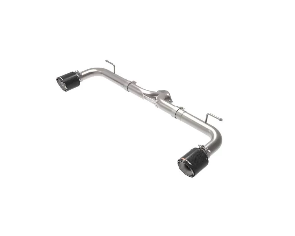Takeda 2-1/2 IN 304 Stainless Steel Axle-Back Exhaust System w/Carbon Fiber Tip - 49-37014-C