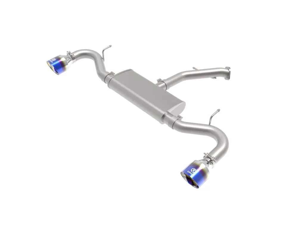 Takeda 2-1/2 IN 409 Stainless Steel Axle-Back Exhaust w/Blue Flame Tips - 49-47016-L