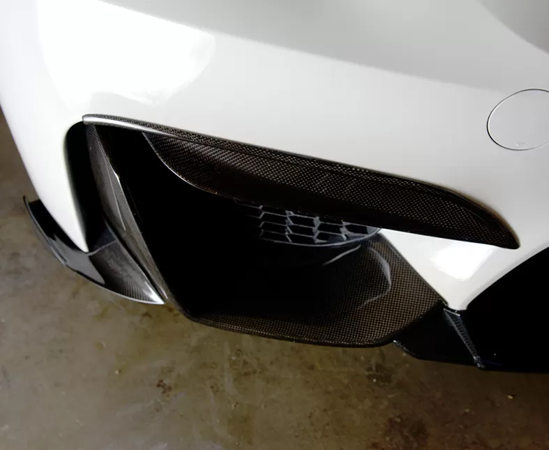 Downforce DFR 1x1 Carbon Fiber Front Bumper Canard BMW F80 M3 2015-2019 - DF-EBC113CP