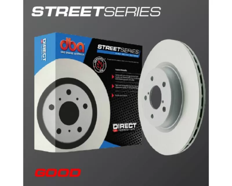 DBA 10 Stud Hole Rear Slotted Street Series Rotor Subaru WRX 02-09 | STi 02-07 - 655S-10
