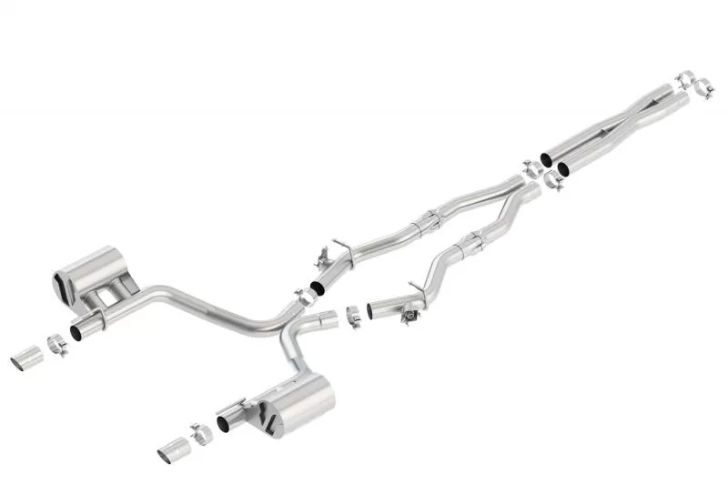 Borla ATAK Stainless Steel Cat Back Exhaust System with Valve Simulators Dodge Charger 17-18 | Chrysler 300C 2017-2021 - 140725